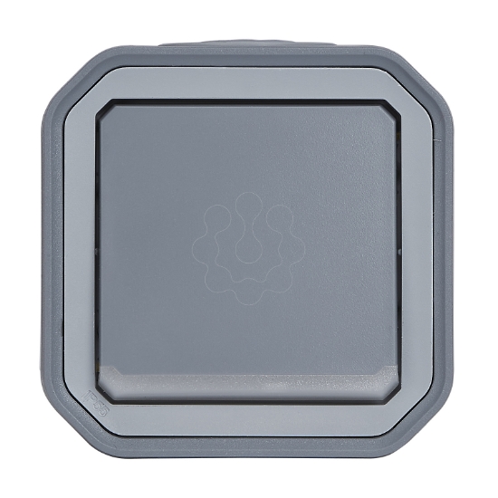 Imagem de Plexo IP 55 monobloco saliente - Interruptor Bipolar com sinalização, Cinzento