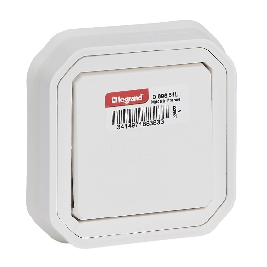 Imagem de Plexo IP 55 monobloco encastrar - Comutador de escada, Branco