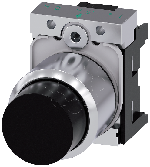 Imagem de Pushbutton, black, extended stroke