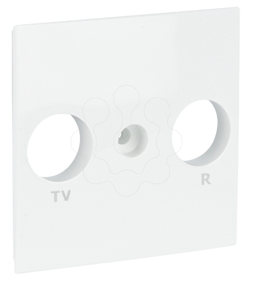 Imagem de Centro para Tomada Multimarcas R-TV - 2 mód branco