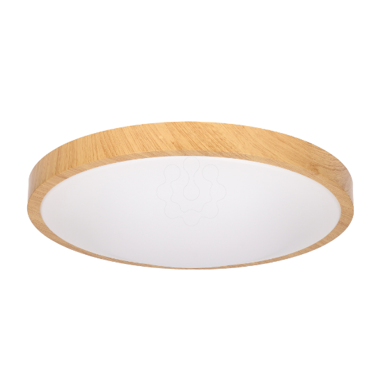 Imagem de Plafon IP44 Tempo Ø410mm LED 22.8W Branco quente - 3000K ON-OFF Imitação madeira 1821lm
