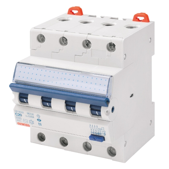 Imagem de Disjuntor Magnetotérmico Diferencial Compacto MDC 60 - 4P 32A 30mA Imun. Reforçada 4 Mód