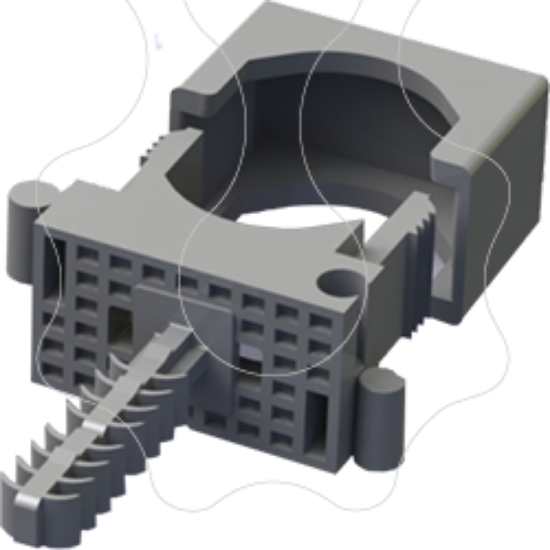 Imagem de Abraçadeira de serrilha agrupável com bucha M6 rápida - 2037/D