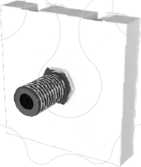 Imagem de Módulo de aparelhagem 45x45 - Tomada TV/SAT. 1 Módulo de aparelhagem 45x45