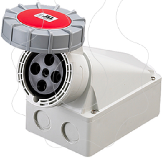 Imagem de Tomada de parede Industrial IP67 para cabos de 12 - 17 mm2 / 32 Ampere - Trifásica