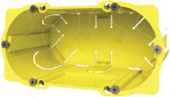 Imagem de Caixa dupla de aparelhagem agrupável 408 - para pladur