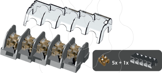 Imagem de Placa de bornes 269 + 5 bornes 266   265