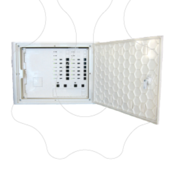 Imagem de ATI   Matrix com repartidores CAT6   Aro e Tampa ATI Int.equipados   14 saídas cat6   K671GR 14