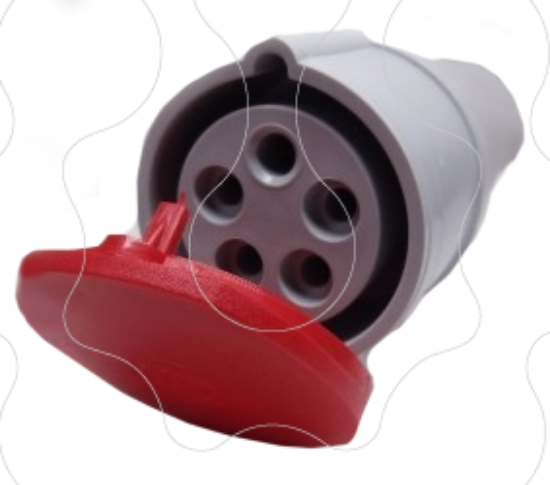 Imagem de Tomada móvel Industrial IP44 para cabos de 10 -16 mm2 / 16 Ampere - Trifásica