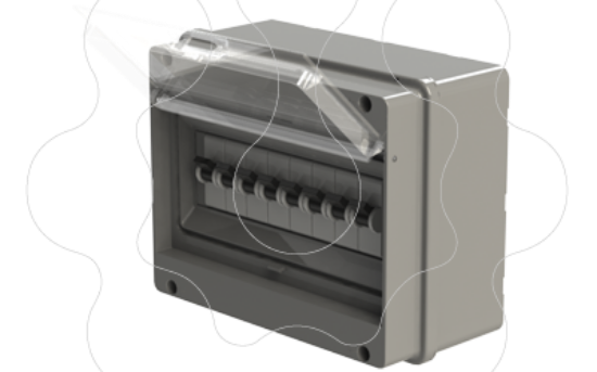 Imagem de Quadro de distribuição estanque com paredes lisas 250-9L