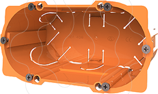 Imagem de Caixa dupla de aparelhagem agrupável 428   para pladur Laranja