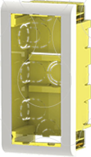 Imagem de Caixa de distribuição de encastrar pladur e para reboco   Caixa de encastrar 2 módulos 45x45