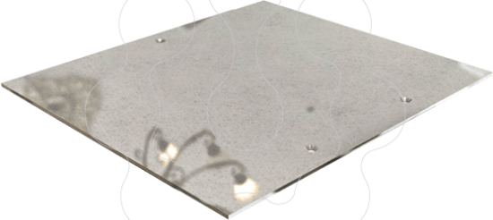 Imagem de Acessório para Caixa de chão   Placa metálica 8 módulos espessura 2,5 mm