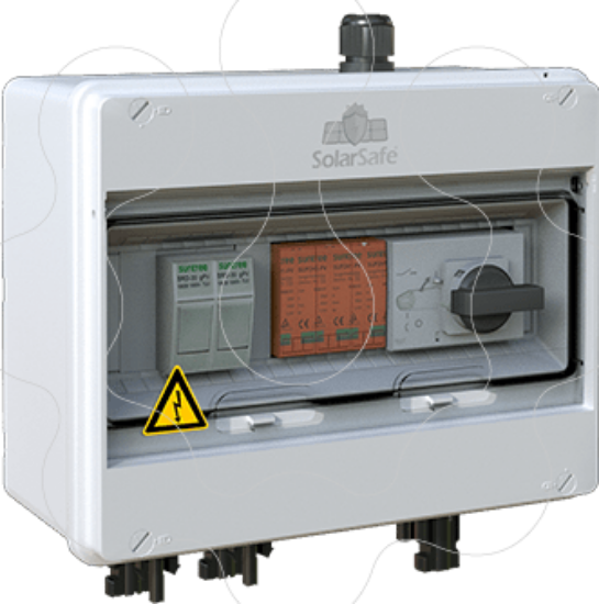 Imagem de Quadro de proteção combinada para instalações solares fotovoltaicas DC com interruptor DC SISO Z 2 Strings