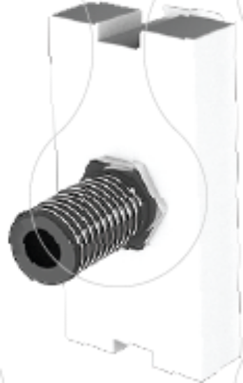 Imagem de Módulo de aparelhagem 45x45 - Tomada TV/SAT. 1/2 módulo 22,5x45