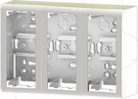 Imagem de Caixa de distribuição saliente - Caixa saliente 6 módulos 45x45
