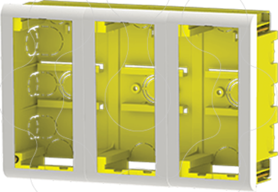 Imagem de Caixa de distribuição de encastrar pladur e para reboco   Caixa de encastrar 6 módulos 45x45