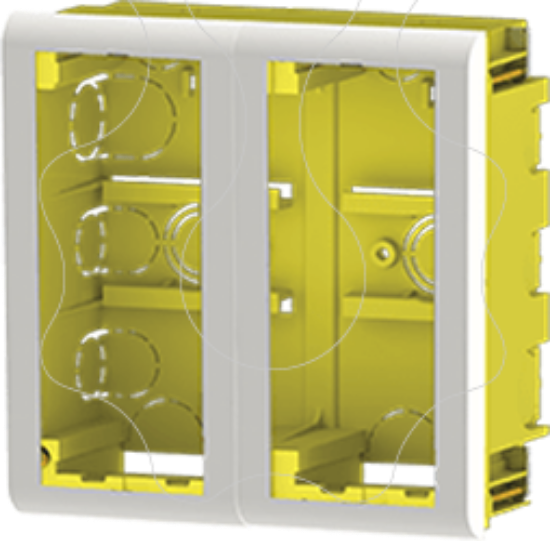 Imagem de Caixa de distribuição de encastrar pladur e para reboco   Caixa de encastrar 4 módulos 45x45
