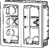 Imagem de Caixa de distribuição de encastrar pladur e para reboco   Caixa de encastrar 4 módulos 45x45