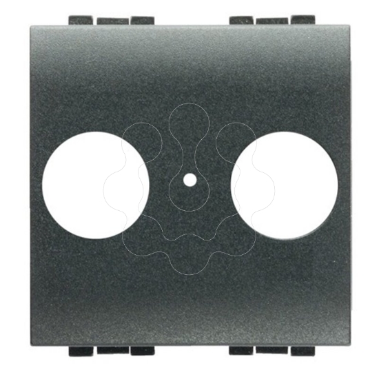 Imagem de Livinglight - Adaptador espelho central TV/RD + SAT - Antracite, 2 módulos