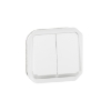 Imagem de Plexo IP 55 componível - Comando multifunções duplas luminosas, Branco
