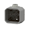Imagem de Plexo IP 55 componível - Caixa saliente simples para bucins PG16, Cinzento