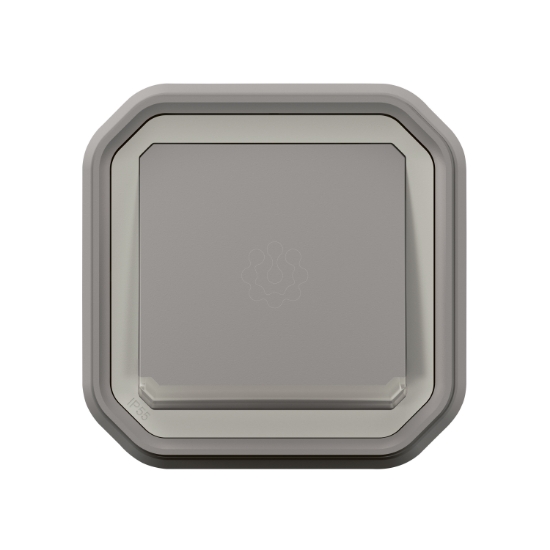 Imagem de Plexo IP 55 monobloco encastrar   Botão simples luminoso NA, Cinzento