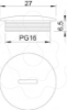 Imagem de Tampa roscada PG16 PS cinzento claro 7035