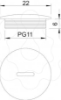 Imagem de Tampa roscada PG11 PS cinzento claro 7035