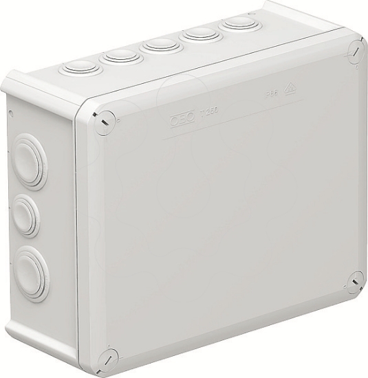 Imagem de Caixa de derivacao com entradas 240x190x95 PP/GF branco puro 9010