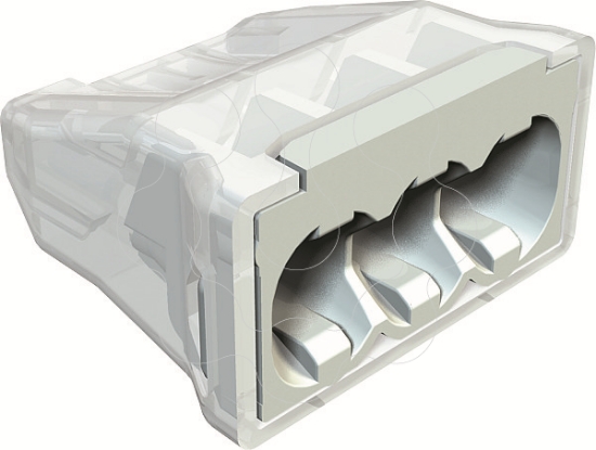 Imagem de Ligador rapido terminal sem parafusos 3x25mm? PA cinzento claro 7035