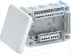 Imagem de Caixa de derivacao com regua bornes + entradas 150x116x67 PP cinzento claro 7035