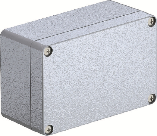 Imagem de Caixa de aluminio 160x100x81 AlG P cinzento prateado 7001