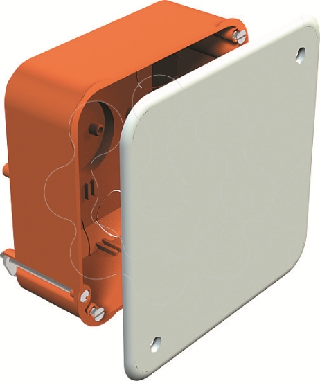 Imagem de Caixa de derivacao Paredes ocas 105x105x50 PP cor de laranja