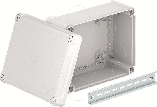 Imagem de Caixa de derivacao lisa com tampa alta 240x190x115 PP/PC cinzento claro 7035