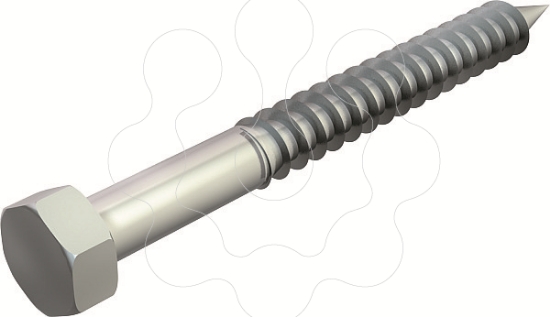 Imagem de Parafuso sextavado p/ madeira 6x50mm St G