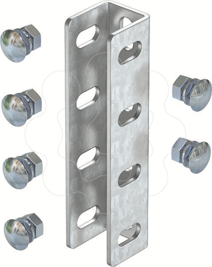 Imagem de Uniao de perfil U inclui parafusos 190x44 St FT
