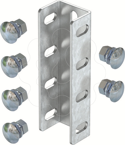 Imagem de Uniao de perfil U inclui parafusos 190x61 St FT