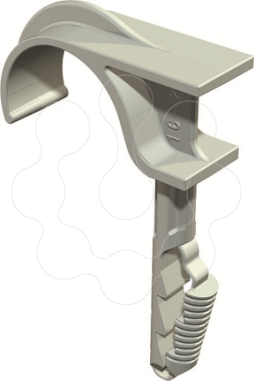 Imagem de Abracadeira com bucha simples 22 30mm PA cinzento claro 7035