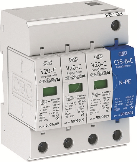 Imagem de Descarregador sobretensoes V20 versao 3+1 280V