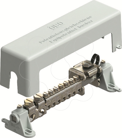Imagem de Barra equipotencial 217mm CuZn cinzento