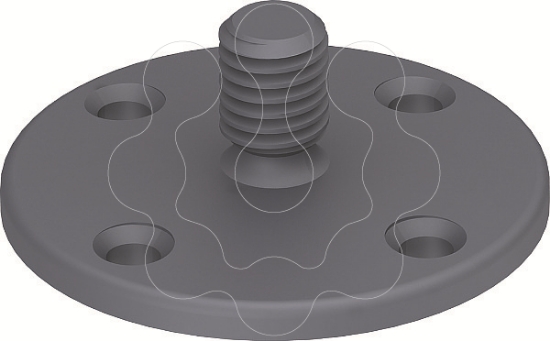 Imagem de Base para abracadeira com fita adesiva M8 PA cinzento