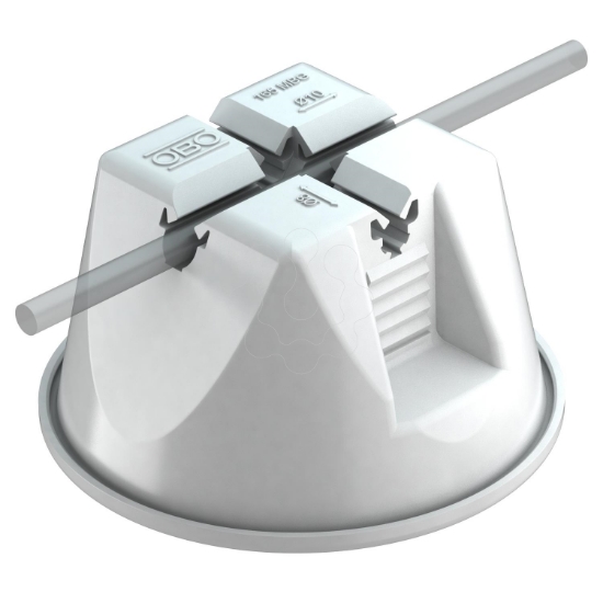 Imagem de Abracadeira de telhado para coberturas planas 8 10mm PA/PE cinzento