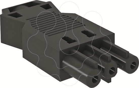 Imagem de Tomada de corrente de 3 polos Ligacao de parafuso preto