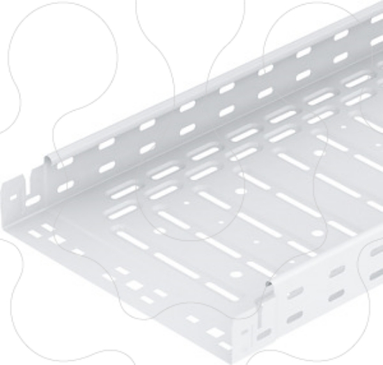 Imagem de Caminho de cabos em chapa RKSM Magic com uniao de encaixe 60x400x3050 St branco puro 9010