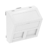 Imagem de Espelho para conectores dados para 2 conectores Tipo C 45x45mm PC branco puro 9010