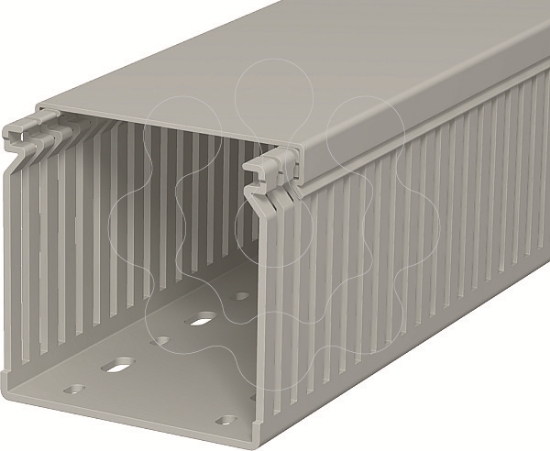 Imagem de Calha de cablagem 80x80x2000 PVC cinzento pedra 7030