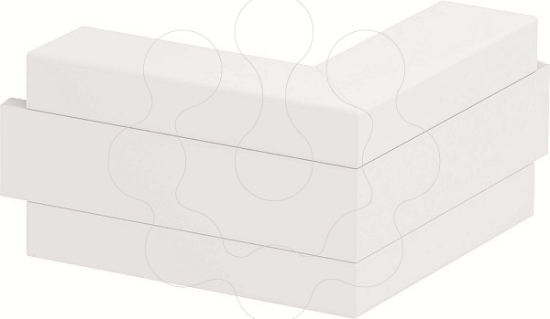 Imagem de Angulo externo rigido 190x190x100 PVC branco puro 9010