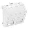 Imagem de Espelho para conectores dados para 2 conectores Tipo RM 45x45mm PC branco puro 9010