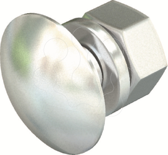 Imagem de Parafuso de cabeca boleada com anilha e porca M6x16 A2 1.4301